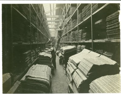 Part of the Jacquard Card Room, Carpet Factory, 1923 by English Photographer